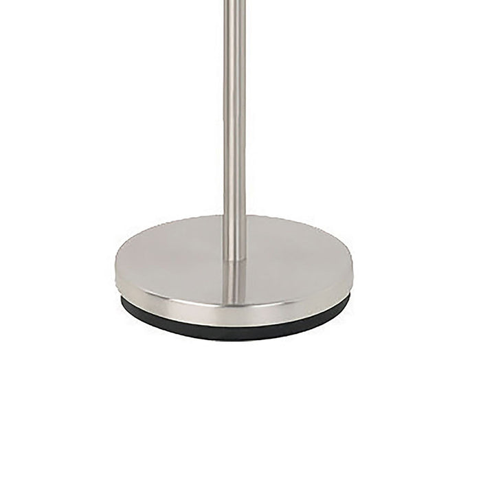 Jessa - Torchiere Floor Lamp With Soft Glass Shade - Silver Furniture Max