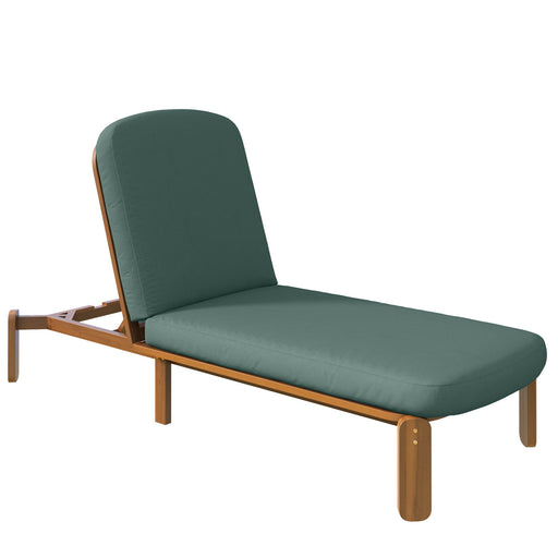 Outdoor Chaise Lounge With Adjustable Backrest Hearth and Haven