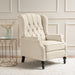Armchair Recliner With Pushback Mechanism And Wingback Design Noble House
