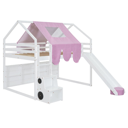Loft Bed With House Shaped Frame And Tent DreamHaus