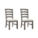 Upholstered Dining Chairs (Set of 2) - Brown - Wood Emerald Home