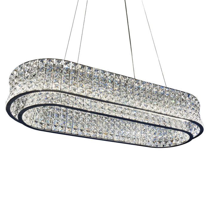 Michael Amini Lighting - Galaxy Oval LED Crystal Chandelier - Chrome Michael Amini