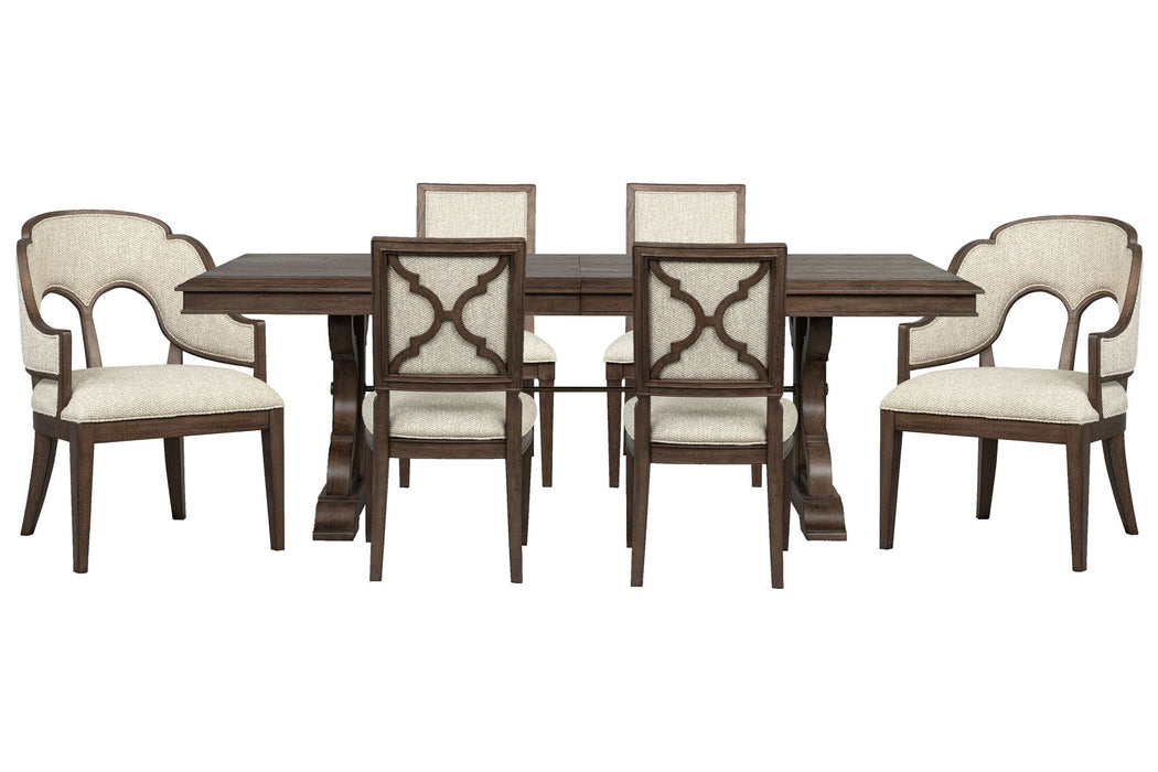 Jubilee - Extendable Trestle Dining Table Set Magnussen Furniture