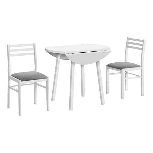 3 Pieces Dining Table Set, Small, Drop Leaf, Contemporary & Modern 8th Street