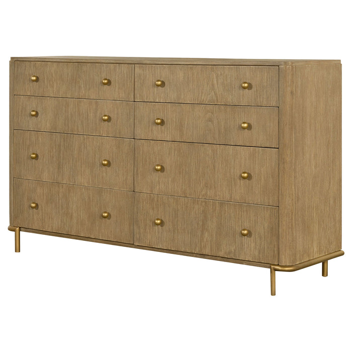 Stevie - Rectangular 8 Dresser - Sand Furniture Max