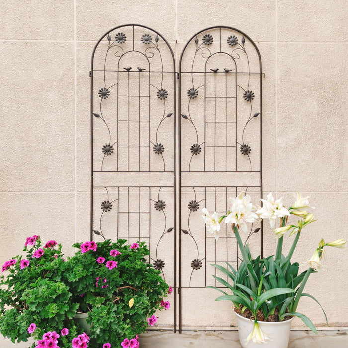 Metal Garden Trellis Rustproof Trellis For Climbing Plant Outdoor Flower Support Daily Nest