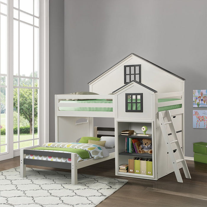 Ratana - Cabinet - Gray & White ACME