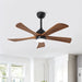 5 Blades Ceiling Fan With Lights Remote Control - Matte Black Daily Nest
