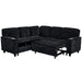 L-Shaped Sofa With Pull Out Sofa Bed With USB Home Essentials