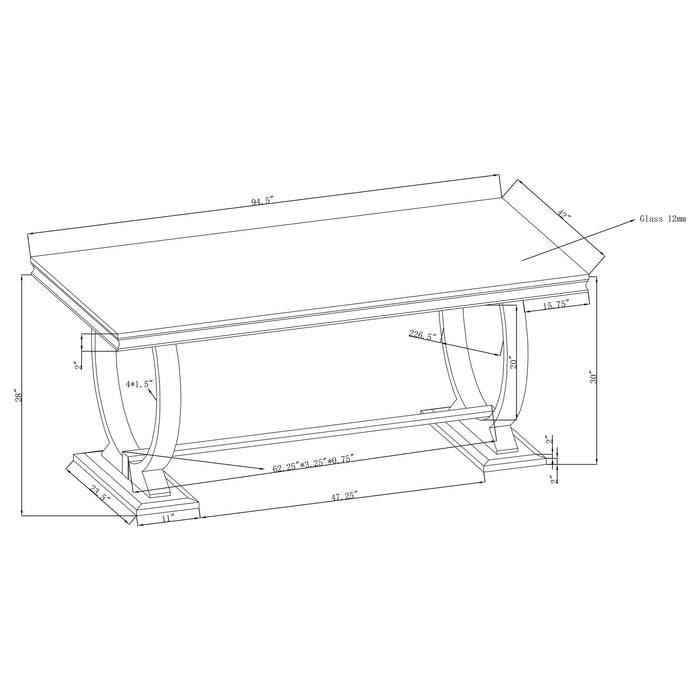 Mercy - Rectangular Top Dining Table Furniture Max