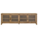 Trowbridge - 4 Door TV Stand - Oak Furniture Max