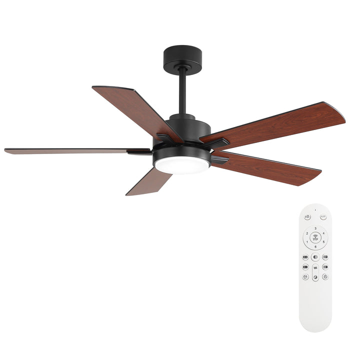 Reversible DC Motor Ceiling Fan With Dimmable LED Light For Living Room Daily Nest