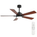 Reversible DC Motor Ceiling Fan With Dimmable LED Light For Living Room Daily Nest