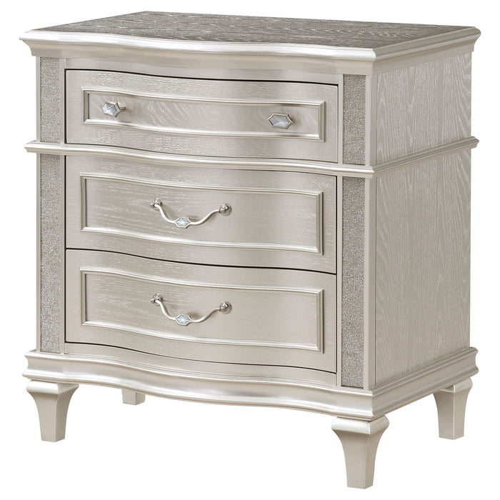 Evangeline - 3 Drawer Nightstand - Oak Furniture Max