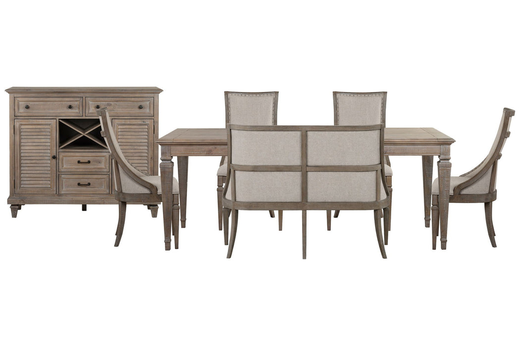 Lancaster - 7 Piece Extendable Rectangular Dining Table Set Magnussen Furniture