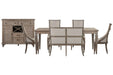 Lancaster - 7 Piece Extendable Rectangular Dining Table Set Magnussen Furniture