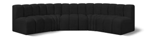 Arc - Boucle Fabric 5 Piece U-Shaped Modular Sofa Meridian Furniture