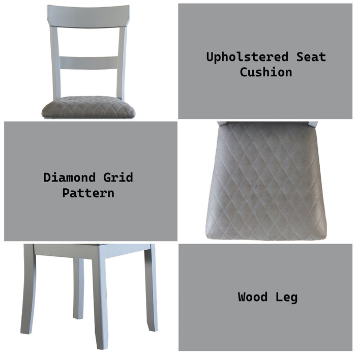 House Marchese - Two Tone Side Chair (Set of 2) - Gray / Pearl Gray Urban Nest