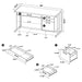 Brisley - Office Desk With Adjustable Keyboard Tray And 3 Drawer Storage - Beige / Gray Furniture Max