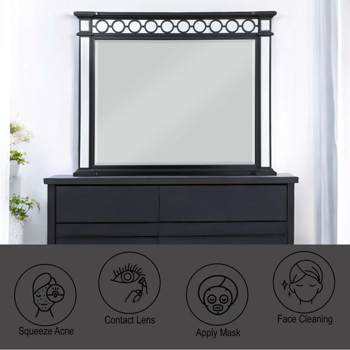 Varian II - Mirror - Mirrored, Black & Sliver ACME