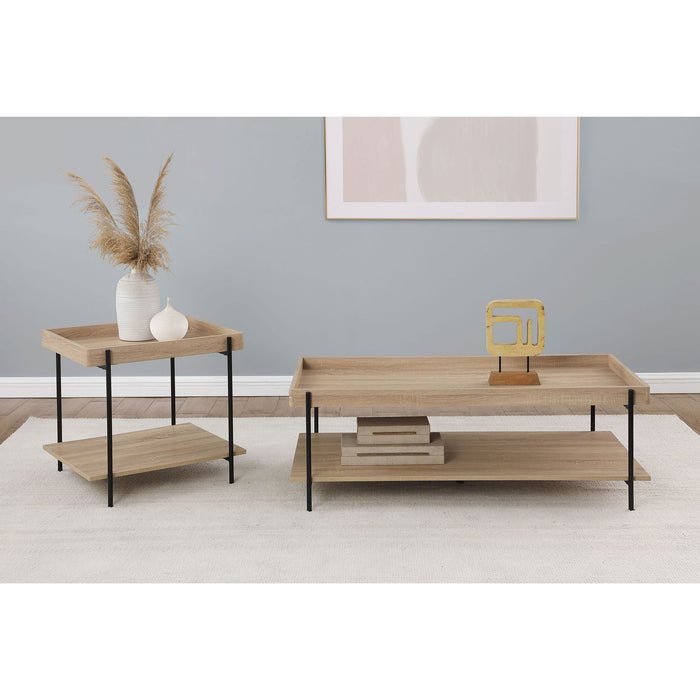 Grantham - 2 Piece Rectangular Coffee And End Table Set - Natural Furniture Max