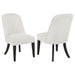 Bangor - Upholstered Dining Side Chair (Set of 2) - Black / Cream Furniture Max