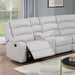 Manual Motion Reclining Loveseat 3 Piece Sectional Set With Console Storage And Cup Holders Home Essentials
