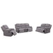 3 Piece Reclining Sofa Set With 150° Deep Recline, 3 Seat Couch, Loveseat & Single Recliner - Gray Home Essentials