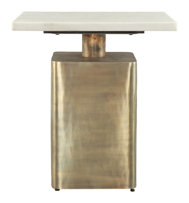 Nyra - Side Table - White / Brass Zuo Modern