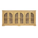 Modern Arched Glass Sideboard With 6 Doors, Buffet Cabinet With Storage And Adjustable Shelves Home Essentials