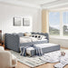 Gingham Daybed With USB Charging Port, Wave-Shaped Design Home Essentials