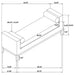 Thomas - Raised Arm Accent Bench - Ivory Furniture Max