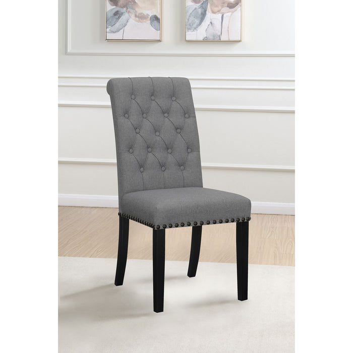 Tufted Rolled Backrest Side Chairs (Set of 2) Furniture Max