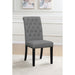 Tufted Rolled Backrest Side Chairs (Set of 2) Furniture Max