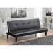 Cranston - Armless Sofa Bed With Contrast Piping - Black Furniture Max