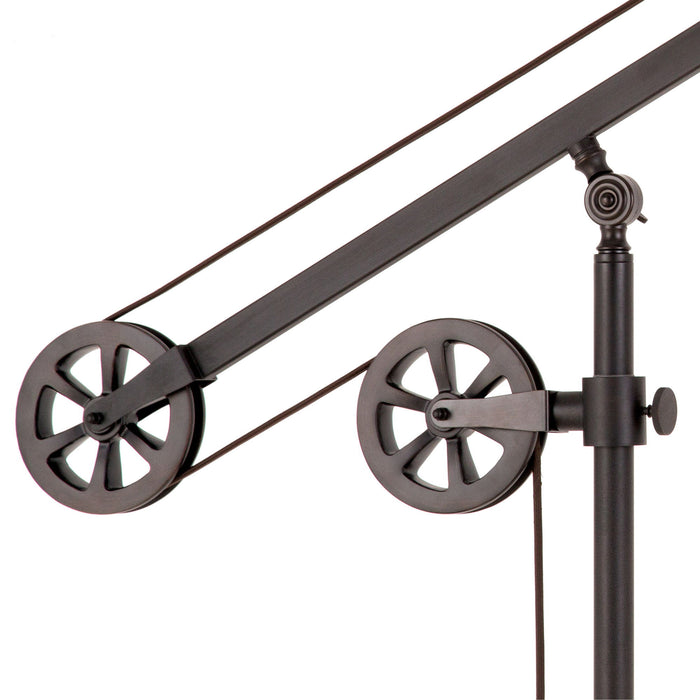 70" Reading Floor Lamp With Black Cone Shade - Black