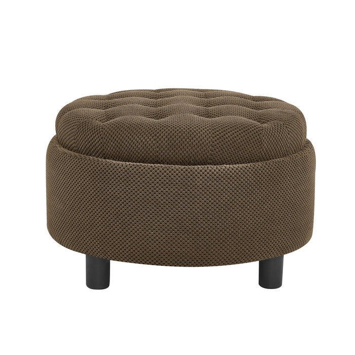 Storage Round Footstool Table Ottoman Home Essentials