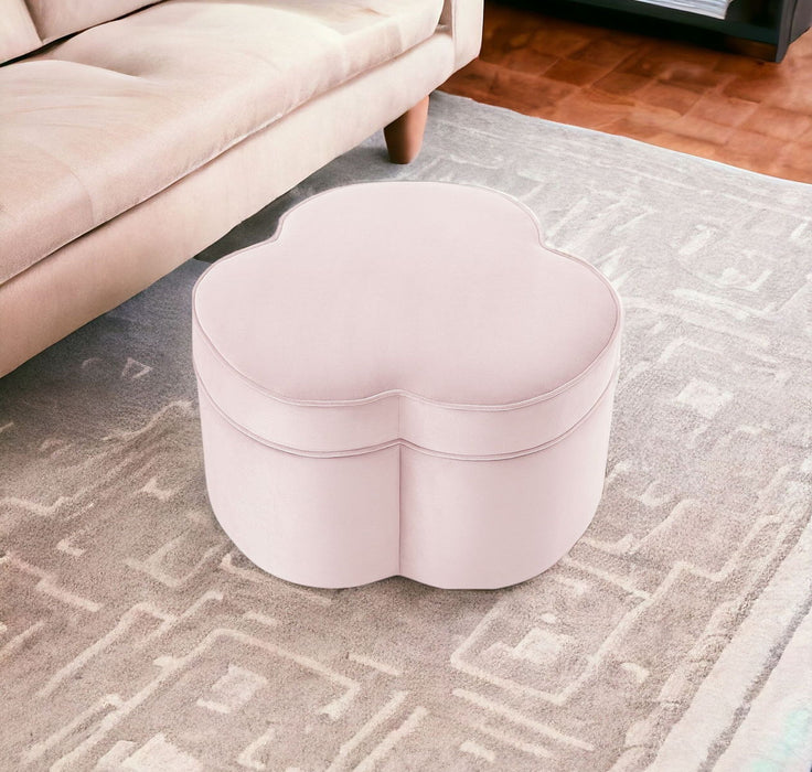 Velvet Specialty Cocktail Ottoman - Blush