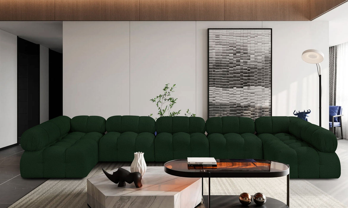 Ames - 7 Piece Boucle Fabric Modular Sectional Meridian Furniture