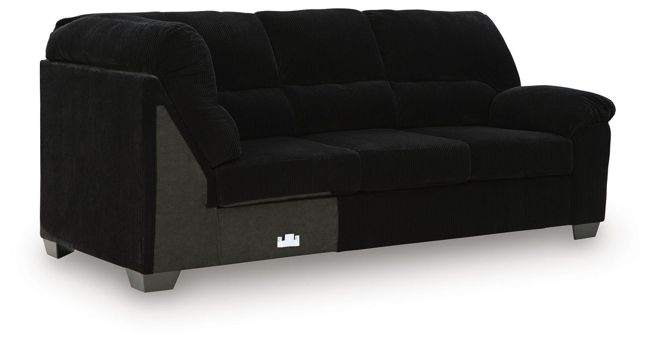 SimpleJoy - RAF Sofa With Corner Wedge - Onyx Signature Design by Ashley®