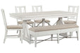 Heron Cove - Extendable Trestle Dining Table Set Magnussen Furniture