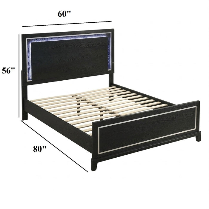 Modern Bed With Built In LED Light Home Essentials
