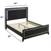 Modern Bed With Built In LED Light Home Essentials