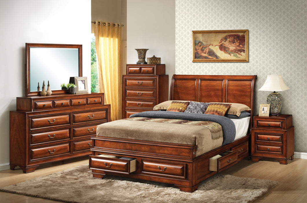 Glory Furniture Lavita Queen Storage Bed - Oak