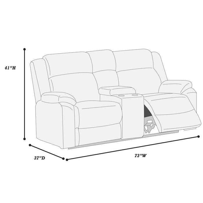Motion Loveseat With Console Home Essentials
