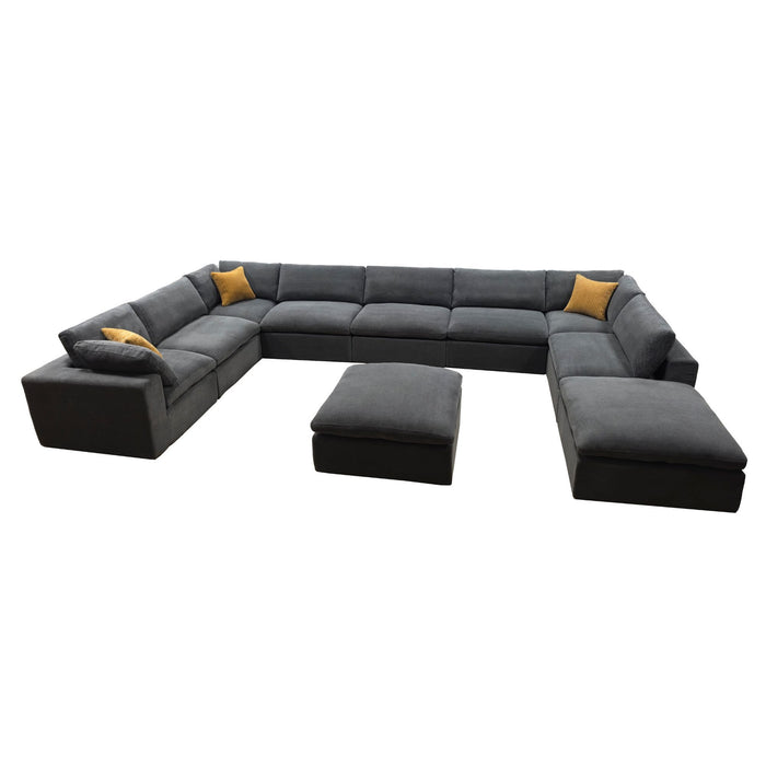 Custom Configuration Modular Sectional & Toss Pillows Home Essentials