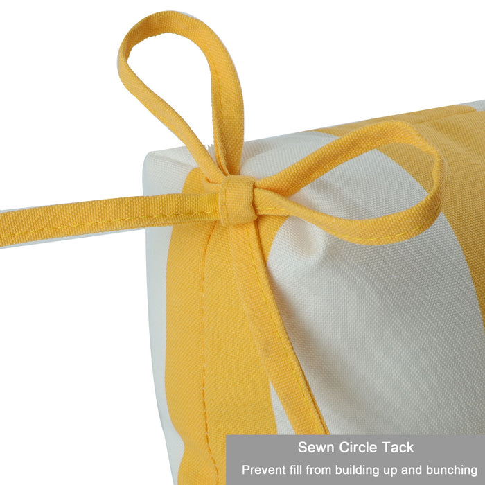 2 Piece High Back Patio Chair Cushion Set, Tufted Adirondack And Rocking Chair Cushions