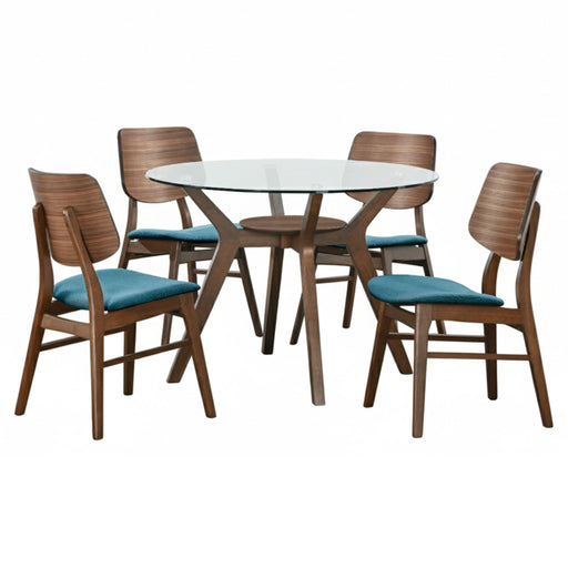 Oscar - Round Glass Dining Table Set New Classic