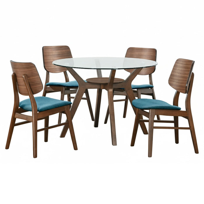 Oscar - Round Glass Dining Table Set New Classic