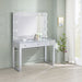 Trevor - 3 Drawer Makeup Vanity Table With Mirror - Chrome Furniture Max